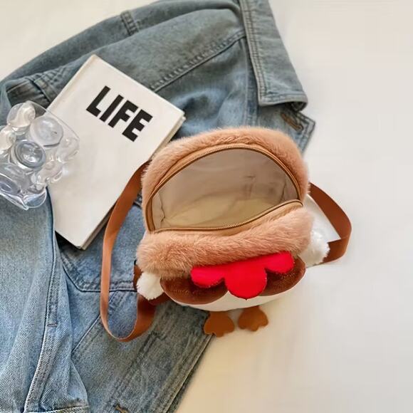 Cute Crazy Angry Chicken Small Mini Crossbody Purse Bag - Picture 3 of 4